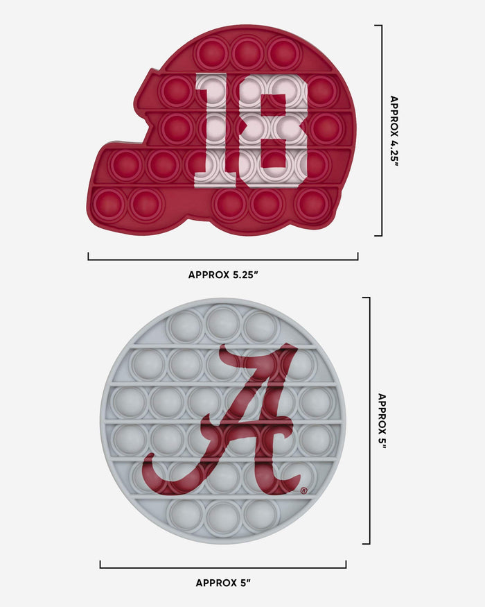 Alabama Crimson Tide 2 Pack Helmet & Circle Push-Itz Fidget FOCO - FOCO.com