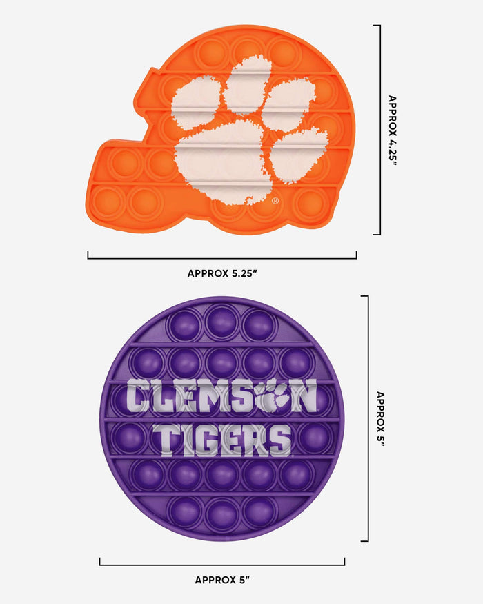 Clemson Tigers 2 Pack Helmet & Circle Push-Itz Fidget FOCO - FOCO.com