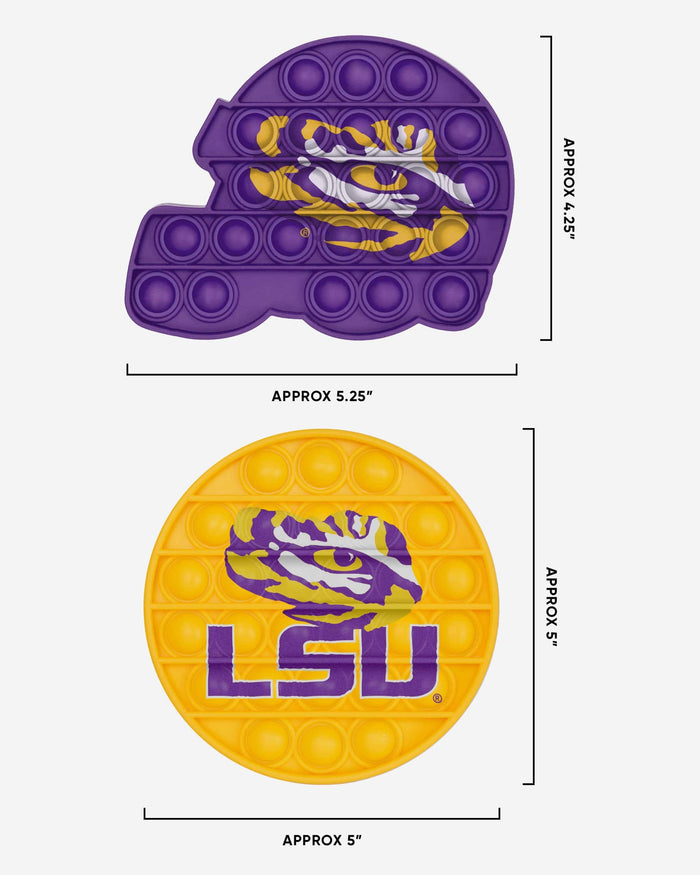 LSU Tigers 2 Pack Helmet & Circle Push-Itz Fidget FOCO - FOCO.com