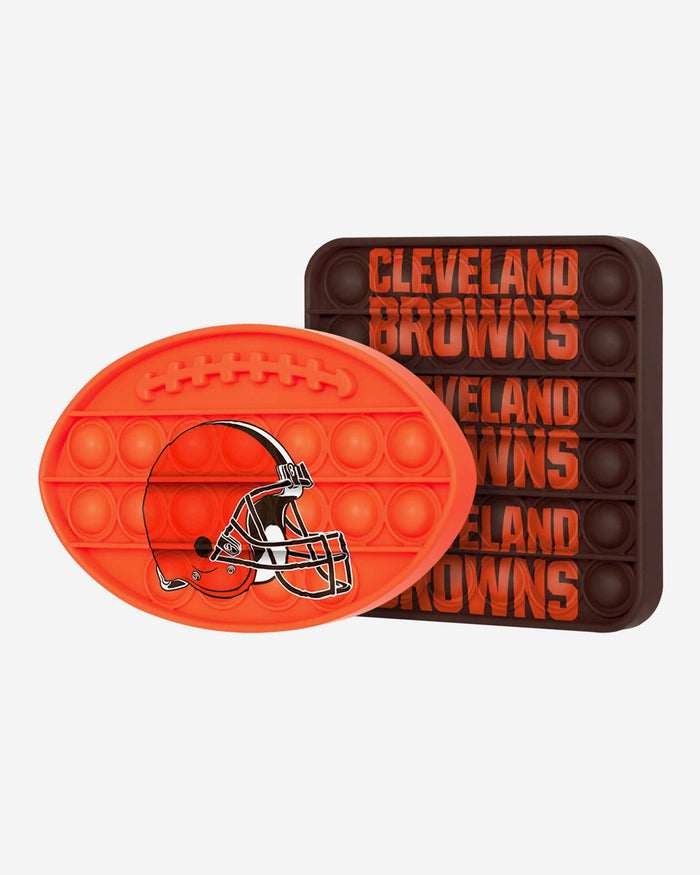 Cleveland Browns 2 Pack Ball & Square Push-Itz Fidget FOCO - FOCO.com