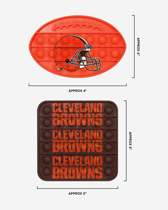 Cleveland Browns 2 Pack Ball & Square Push-Itz Fidget FOCO - FOCO.com