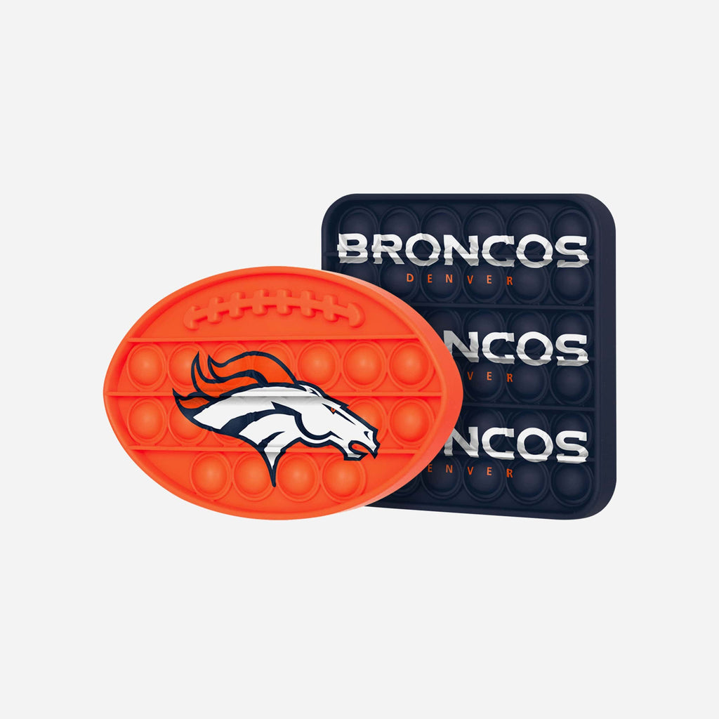 Denver Broncos 2 Pack Ball & Square Push-Itz Fidget FOCO - FOCO.com