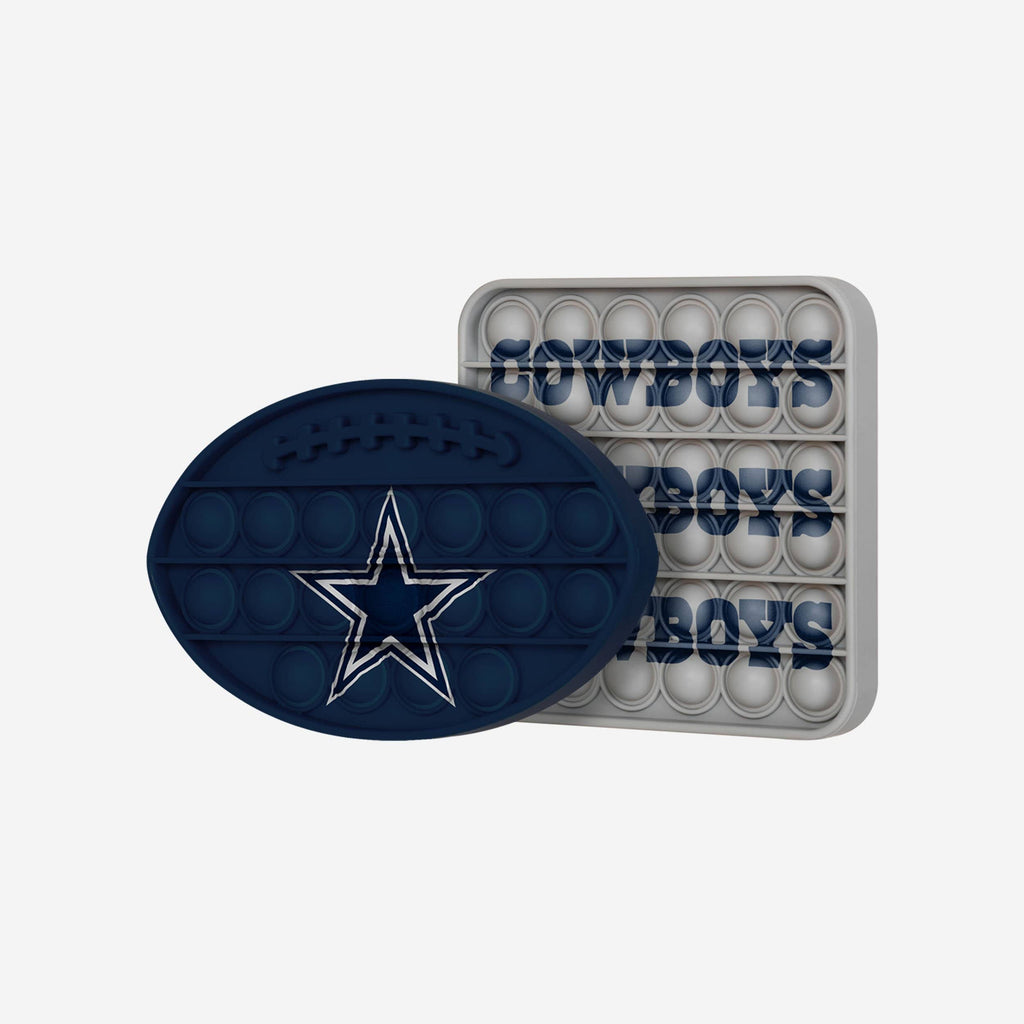 Dallas Cowboys 2 Pack Ball & Square Push-Itz Fidget FOCO - FOCO.com