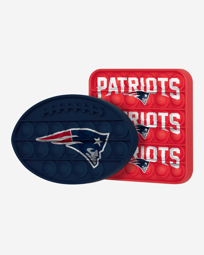 New England Patriots 2 Pack Ball & Square Push-Itz Fidget FOCO - FOCO.com