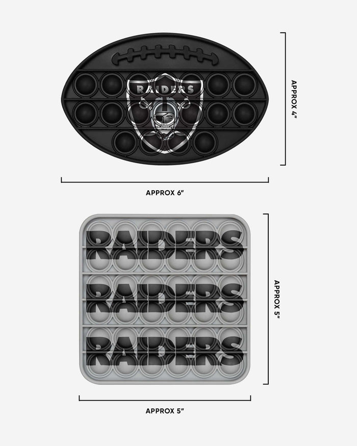 Las Vegas Raiders 2 Pack Ball & Square Push-Itz Fidget FOCO - FOCO.com