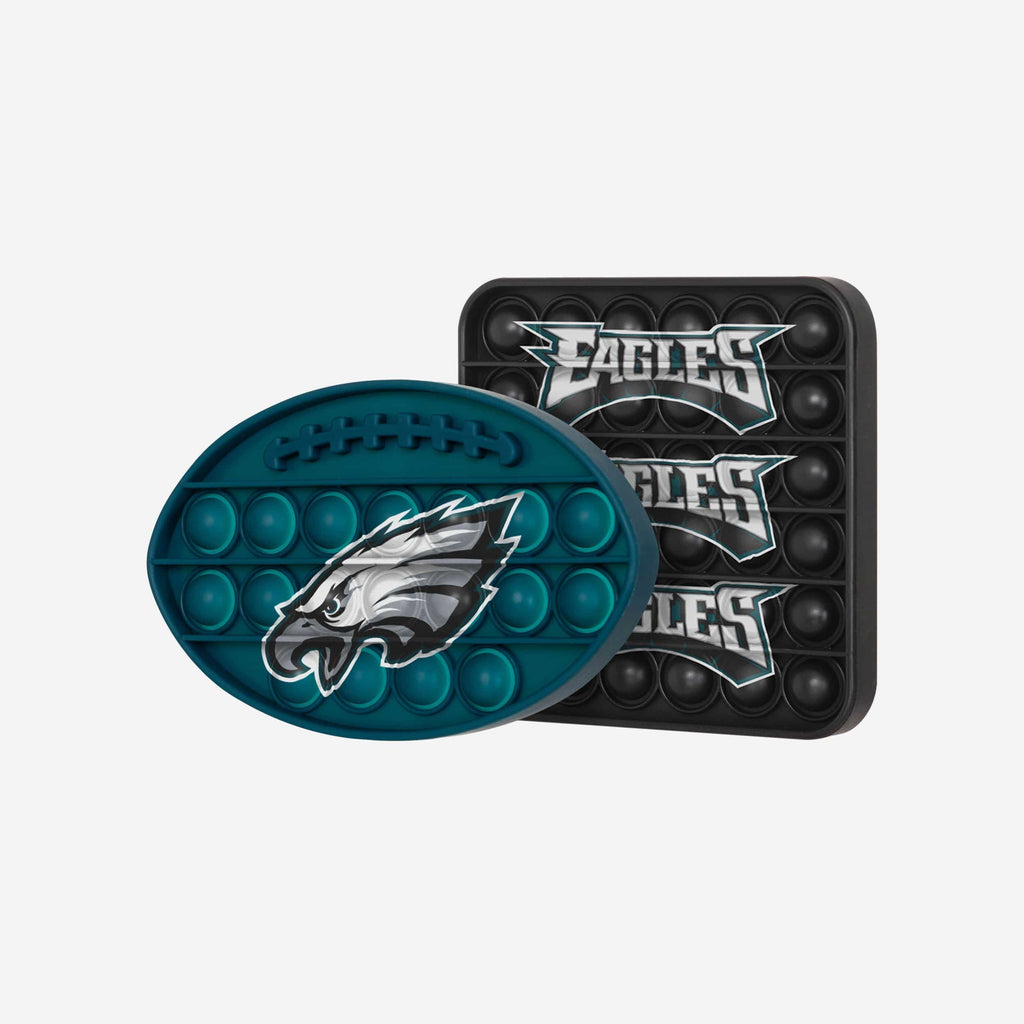 Philadelphia Eagles 2 Pack Ball & Square Push-Itz Fidget FOCO - FOCO.com