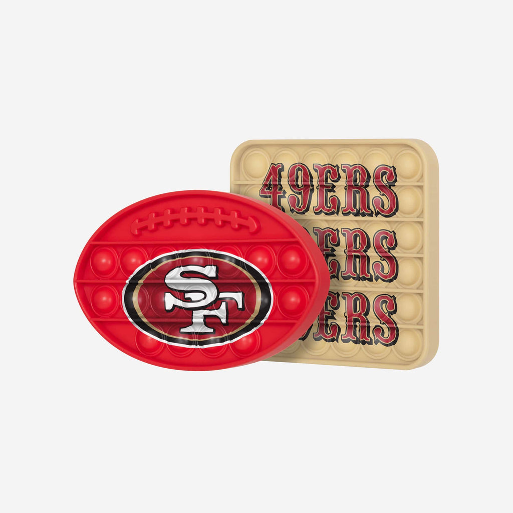 San Francisco 49ers 2 Pack Ball & Square Push-Itz Fidget FOCO - FOCO.com