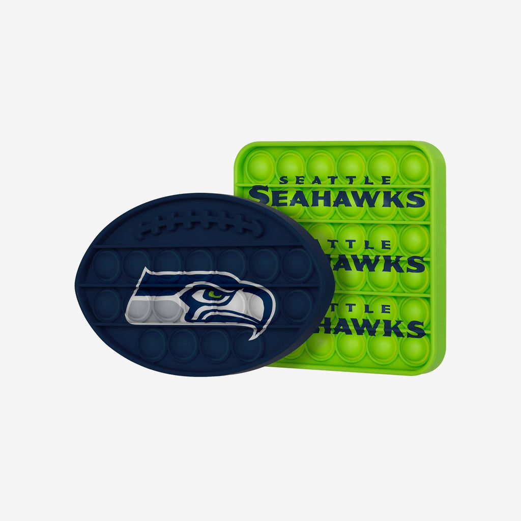 Seattle Seahawks 2 Pack Ball & Square Push-Itz Fidget FOCO - FOCO.com