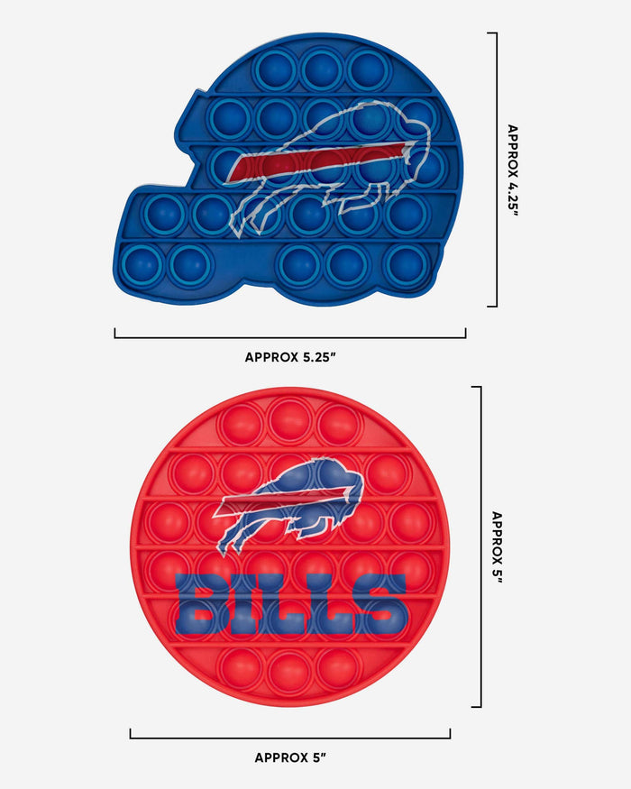 Buffalo Bills 2 Pack Helmet & Circle Push-Itz Fidget FOCO - FOCO.com