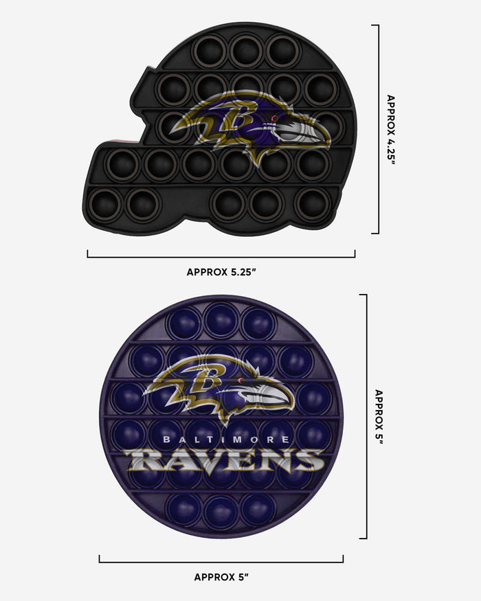 Baltimore Ravens 2 Pack Helmet & Circle Push-Itz Fidget FOCO - FOCO.com