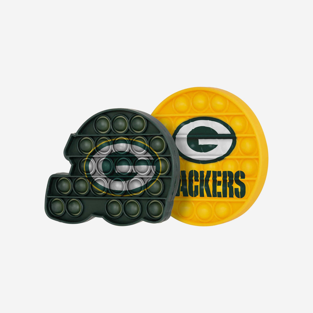 Green Bay Packers 2 Pack Helmet & Circle Push-Itz Fidget FOCO - FOCO.com