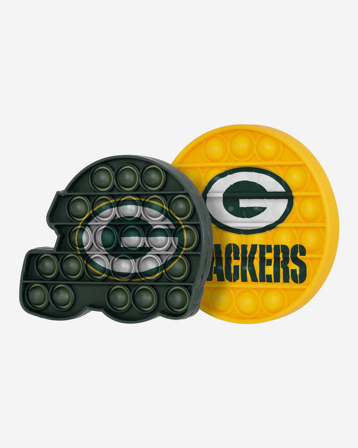 Green Bay Packers 2 Pack Helmet & Circle Push-Itz Fidget FOCO - FOCO.com