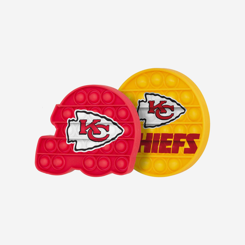 Kansas City Chiefs 2 Pack Helmet & Circle Push-Itz Fidget FOCO - FOCO.com