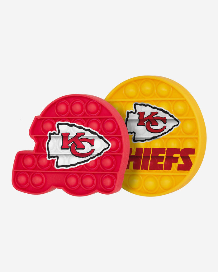 Kansas City Chiefs 2 Pack Helmet & Circle Push-Itz Fidget FOCO - FOCO.com