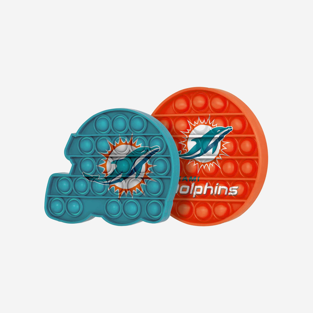 Miami Dolphins 2 Pack Helmet & Circle Push-Itz Fidget FOCO - FOCO.com