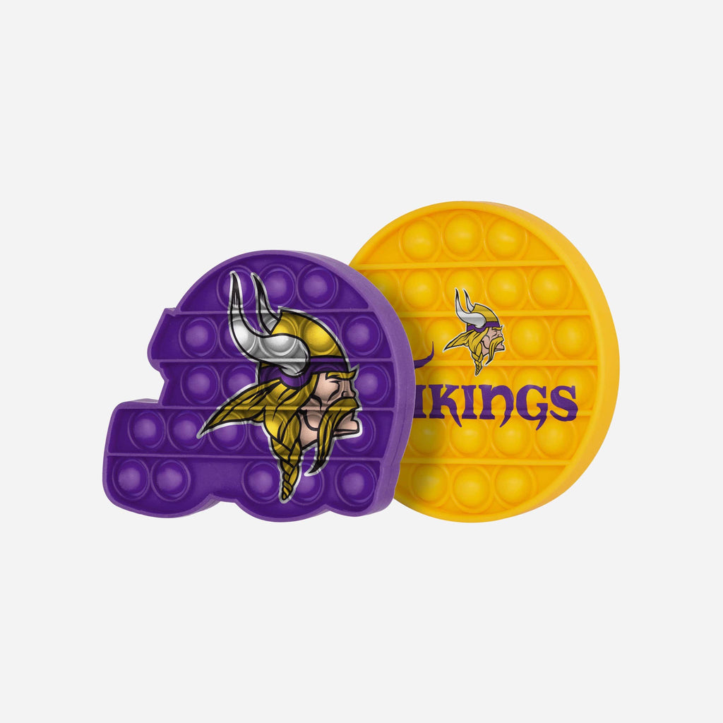 Minnesota Vikings 2 Pack Helmet & Circle Push-Itz Fidget FOCO - FOCO.com