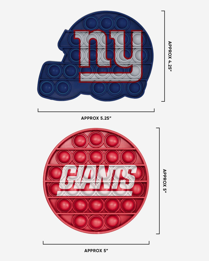 New York Giants 2 Pack Helmet & Circle Push-Itz Fidget FOCO - FOCO.com