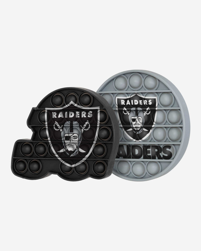 Las Vegas Raiders 2 Pack Helmet & Circle Push-Itz Fidget FOCO - FOCO.com