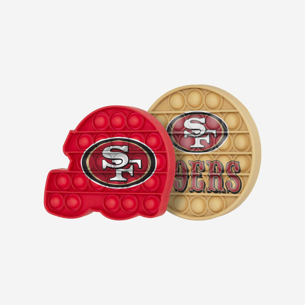 San Francisco 49ers 2 Pack Helmet & Circle Push-Itz Fidget FOCO - FOCO.com