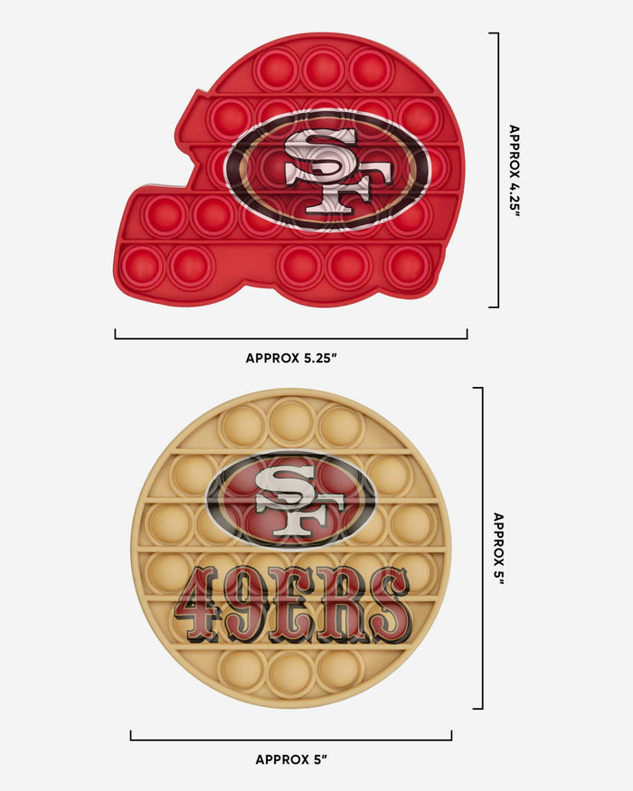 San Francisco 49ers 2 Pack Helmet & Circle Push-Itz Fidget FOCO - FOCO.com