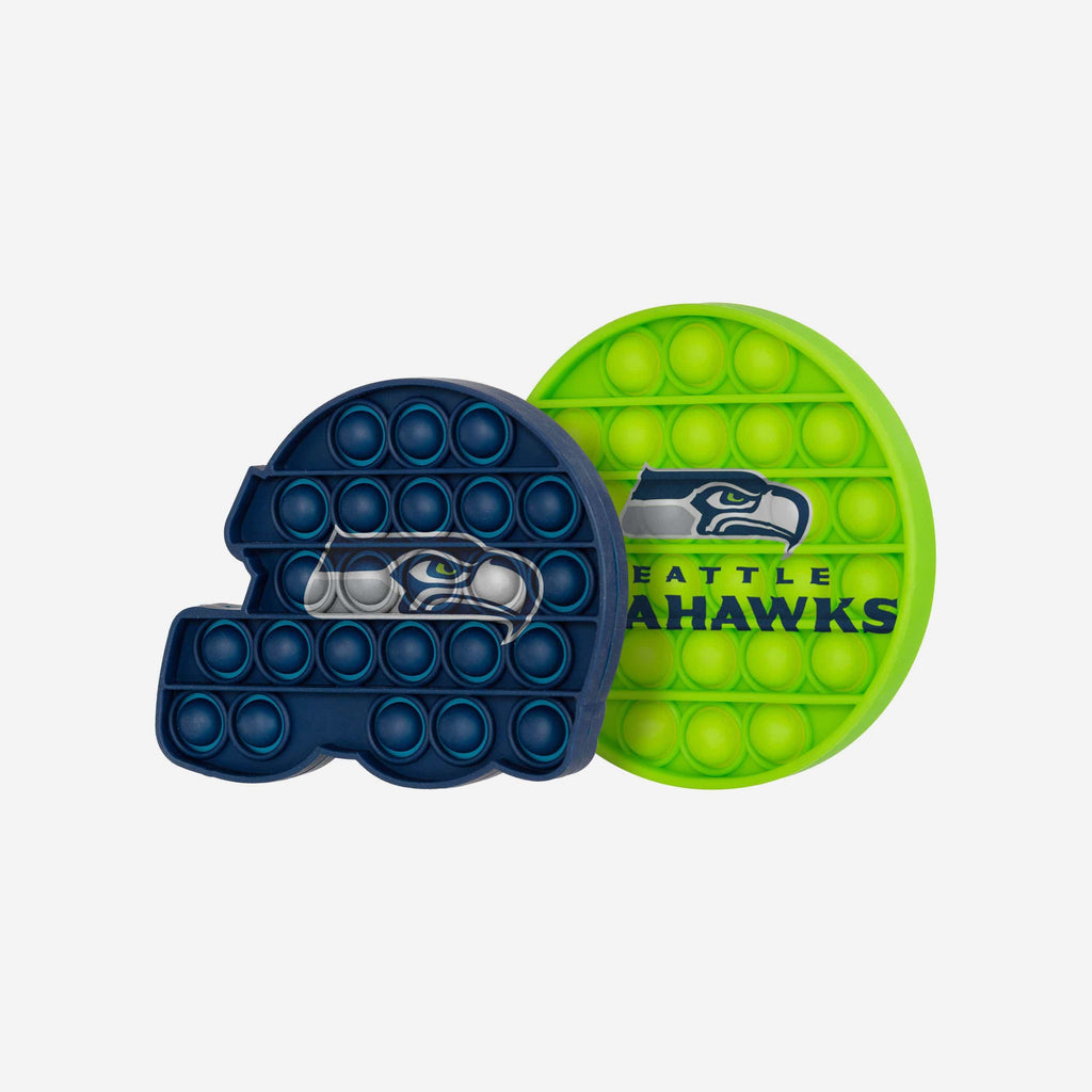 Seattle Seahawks 2 Pack Helmet & Circle Push-Itz Fidget FOCO - FOCO.com