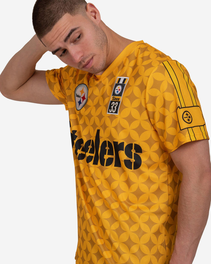 Pittsburgh Steelers Short Sleeve Soccer Style Jersey FOCO - FOCO.com