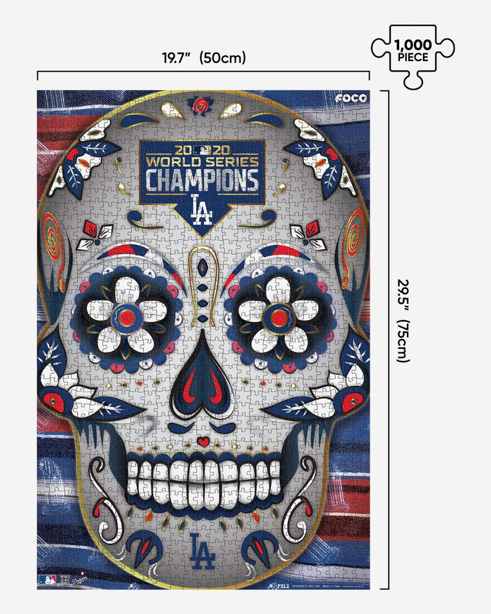 Los Angeles Dodgers 2020 World Series Champions Day Of The Dead 1000 Piece Jigsaw PZLZ FOCO - FOCO.com