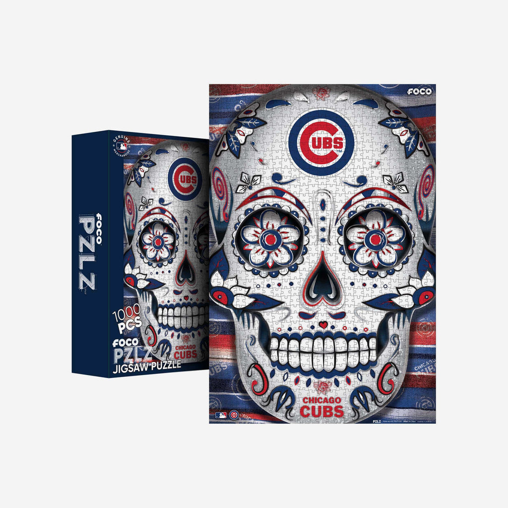 Chicago Cubs Sugar Skull 1000 Piece Jigsaw Puzzle PZLZ FOCO - FOCO.com