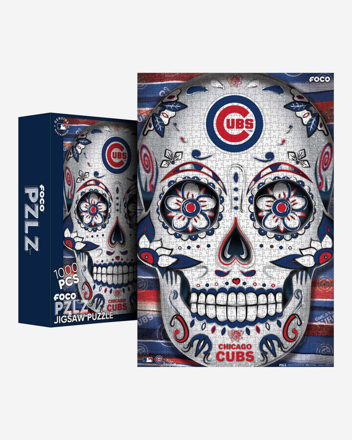 Chicago Cubs Sugar Skull 1000 Piece Jigsaw Puzzle PZLZ FOCO - FOCO.com