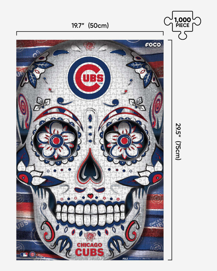 Chicago Cubs Sugar Skull 1000 Piece Jigsaw Puzzle PZLZ FOCO - FOCO.com