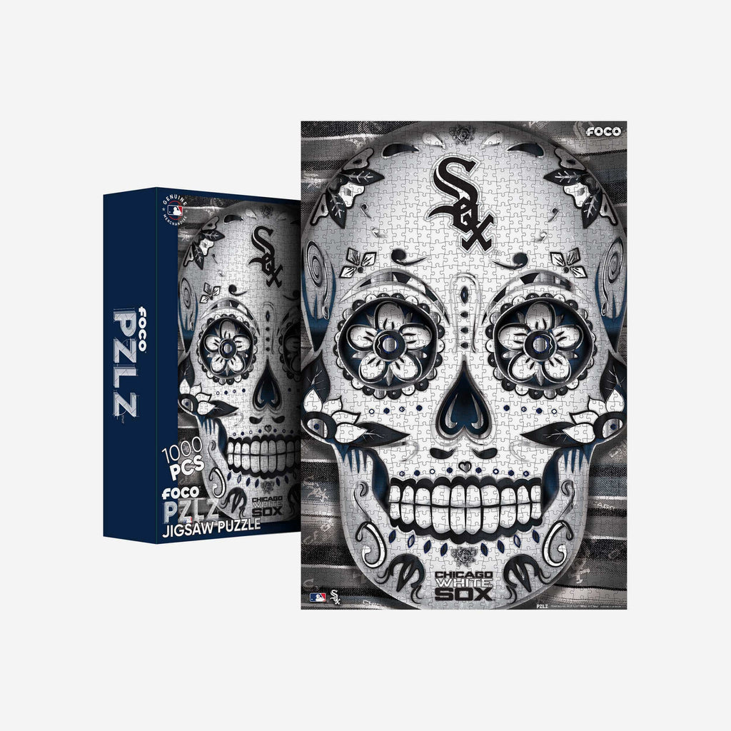 Chicago White Sox Sugar Skull 1000 Piece Jigsaw Puzzle PZLZ FOCO - FOCO.com