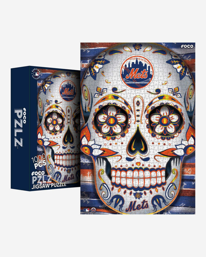 New York Mets Sugar Skull 1000 Piece Jigsaw Puzzle PZLZ FOCO - FOCO.com