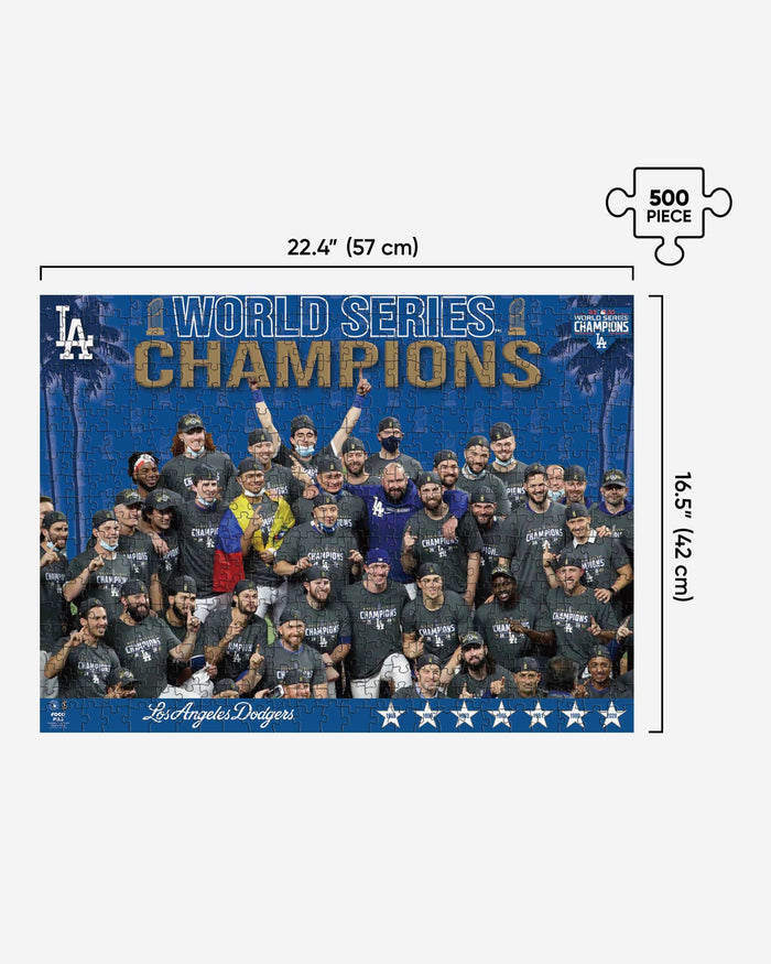 Los Angeles Dodgers 2020 World Series Champions Team Celebration 500 Piece Jigsaw PZLZ FOCO - FOCO.com