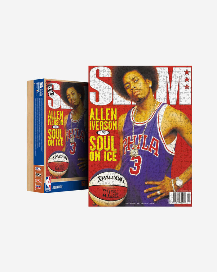 Allen Iverson Philadelphia 76ers SLAM Cover 500 Piece Jigsaw Puzzle PZLZ FOCO - FOCO.com