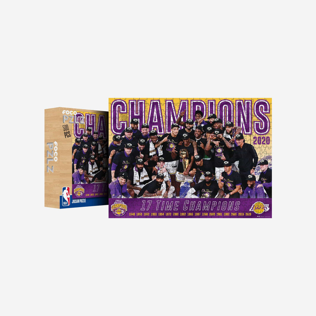 Los Angeles Lakers 2020 NBA Champions Team Celebration 500 Piece Jigsaw Puzzle PZLZ FOCO - FOCO.com