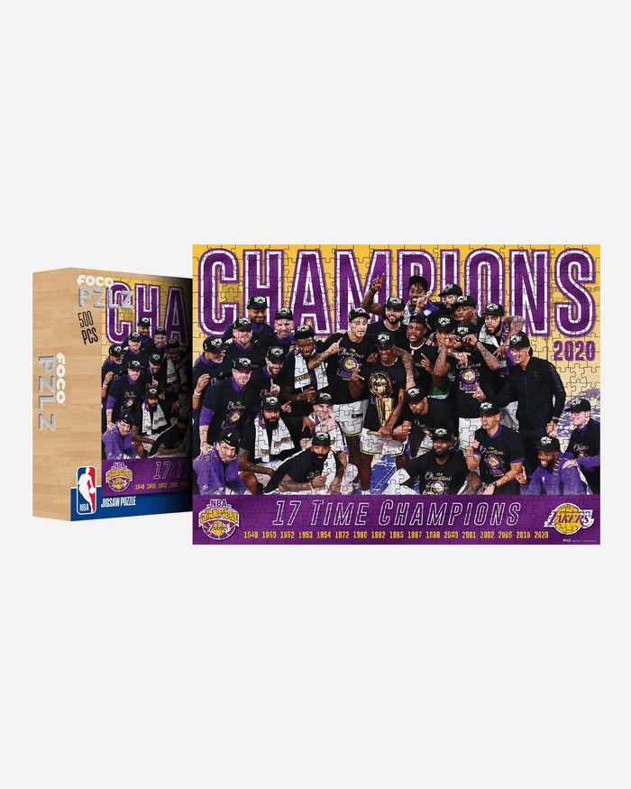 Los Angeles Lakers 2020 NBA Champions Team Celebration 500 Piece Jigsaw Puzzle PZLZ FOCO - FOCO.com