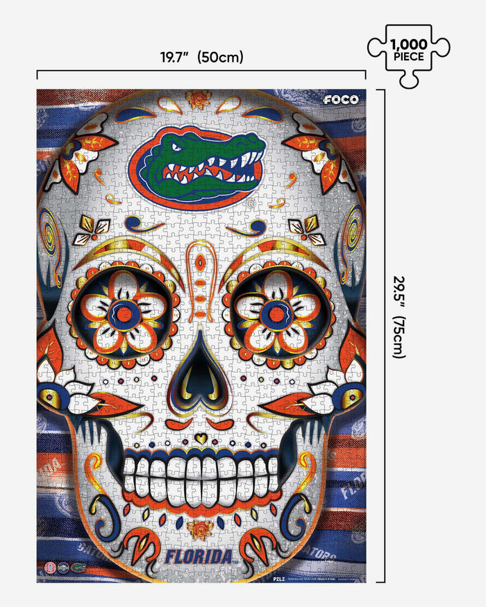 Florida Gators Sugar Skull 1000 Piece Jigsaw Puzzle PZLZ FOCO - FOCO.com