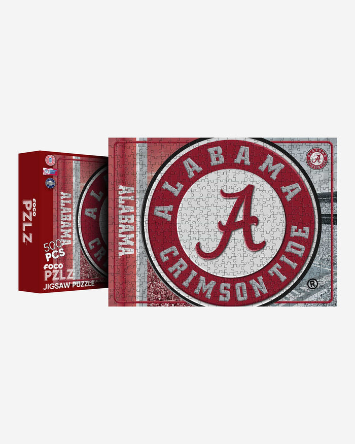 Alabama Crimson Tide Big Logo 500 Piece Jigsaw Puzzle PZLZ FOCO - FOCO.com