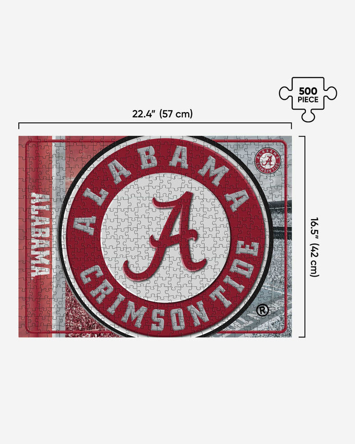 Alabama Crimson Tide Big Logo 500 Piece Jigsaw Puzzle PZLZ FOCO - FOCO.com