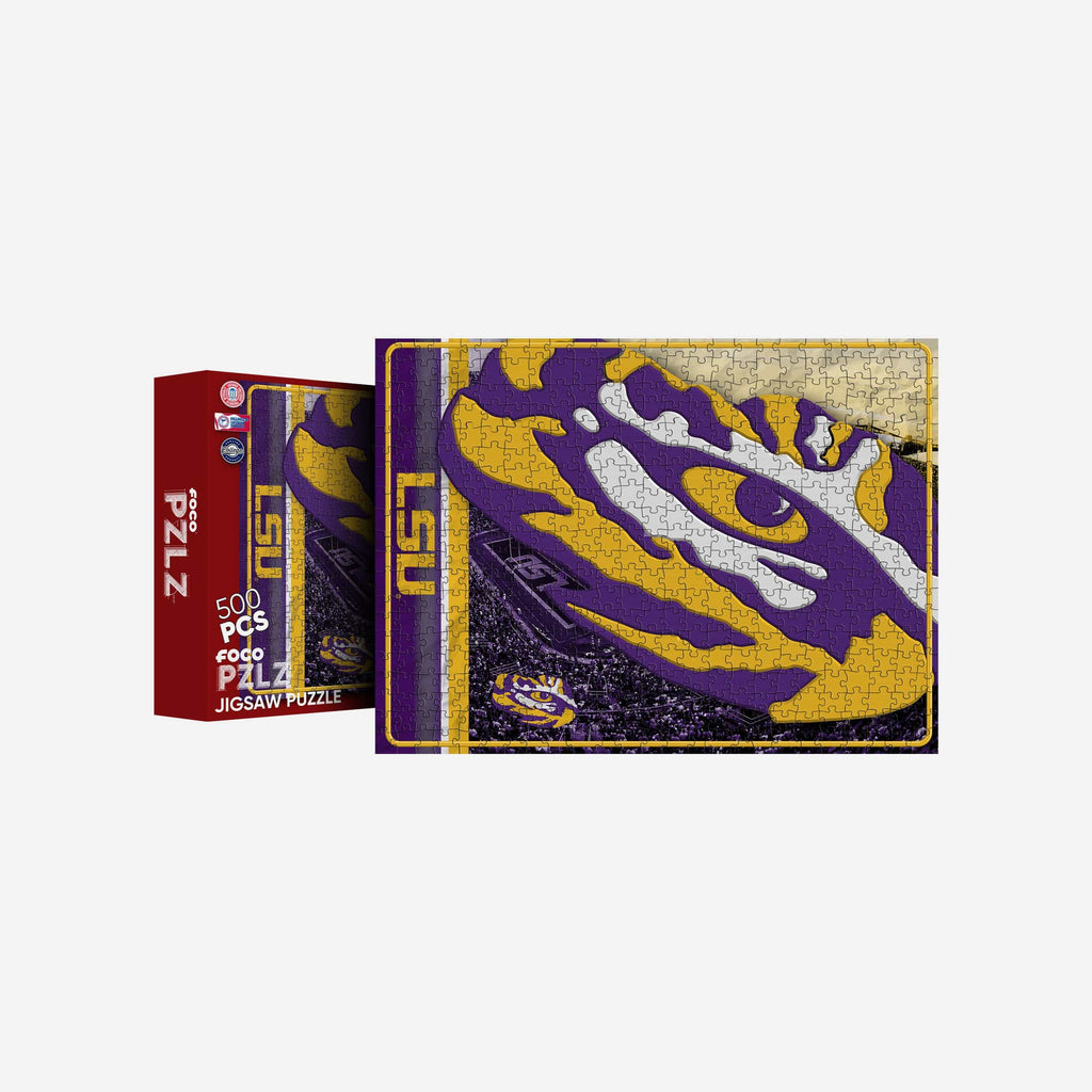 LSU Tigers Big Logo 500 Piece Jigsaw Puzzle PZLZ FOCO - FOCO.com