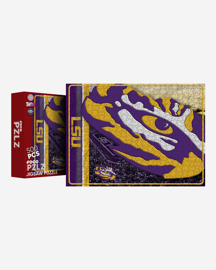 LSU Tigers Big Logo 500 Piece Jigsaw Puzzle PZLZ FOCO - FOCO.com