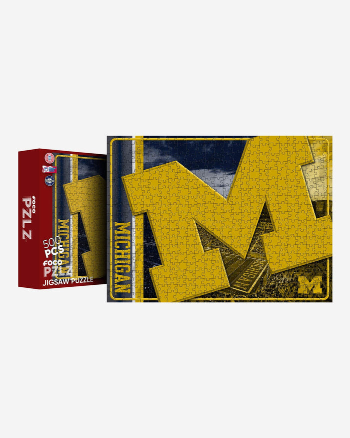 Michigan Wolverines Big Logo 500 Piece Jigsaw Puzzle PZLZ FOCO - FOCO.com