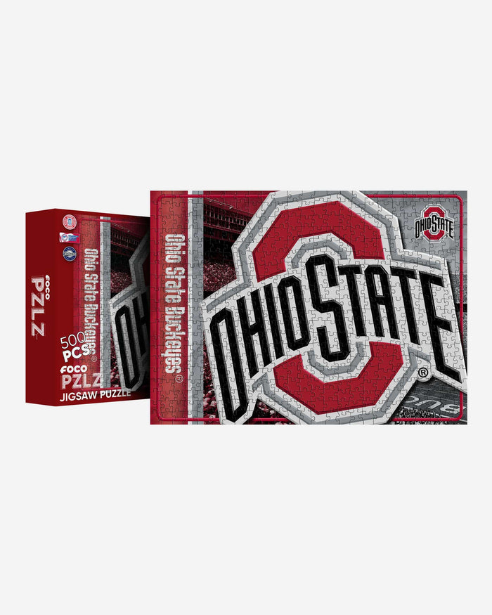 Ohio State Buckeyes Big Logo 500 Piece Jigsaw Puzzle PZLZ FOCO - FOCO.com