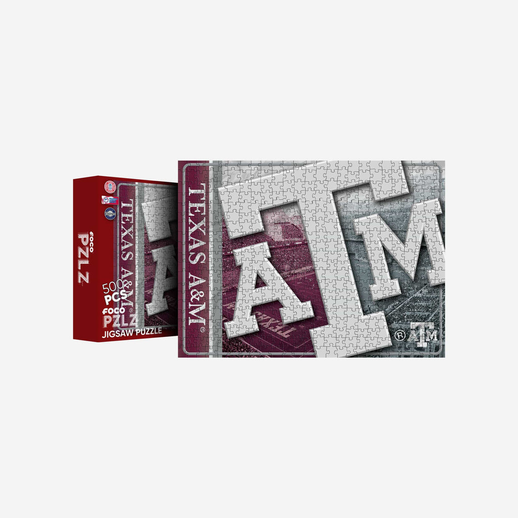 Texas A&M Aggies Big Logo 500 Piece Jigsaw Puzzle PZLZ FOCO - FOCO.com