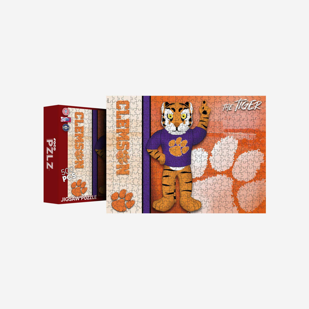 The Tiger Clemson Tigers Mascot 500 Piece Jigsaw Puzzle PZLZ FOCO - FOCO.com