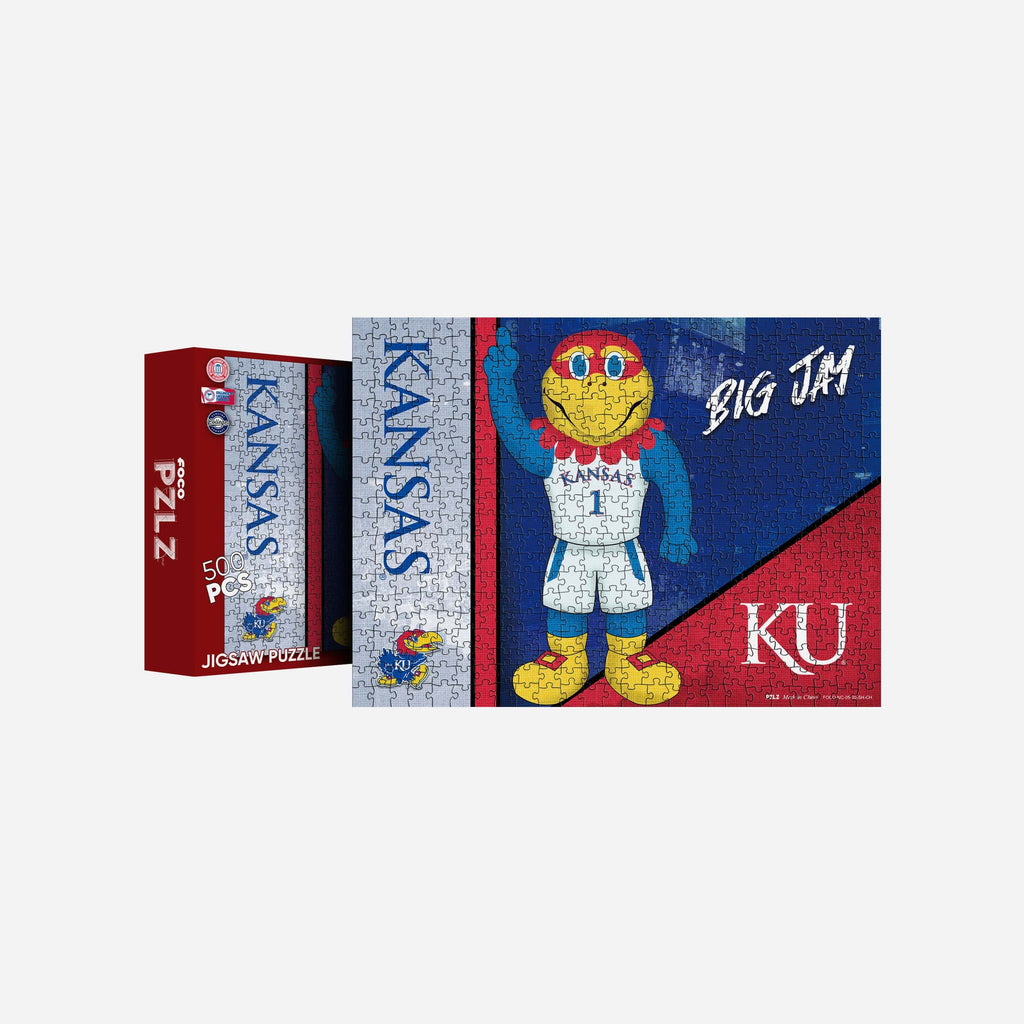 Big Jay Kansas Jayhawks Mascot 500 Piece Jigsaw Puzzle PZLZ FOCO - FOCO.com