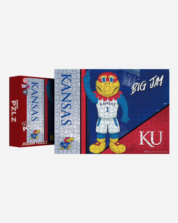 Big Jay Kansas Jayhawks Mascot 500 Piece Jigsaw Puzzle PZLZ FOCO - FOCO.com