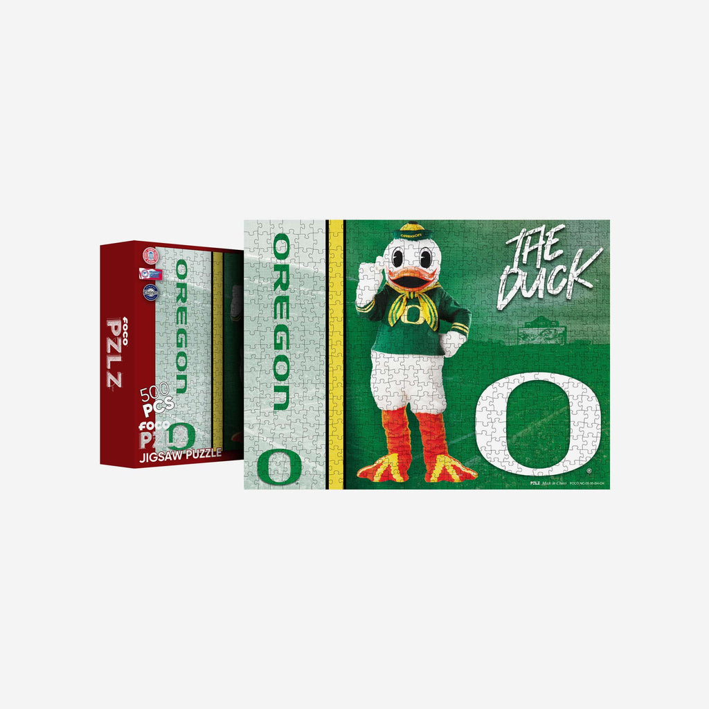 The Duck Oregon Ducks Mascot 500 Piece Jigsaw Puzzle PZLZ FOCO - FOCO.com