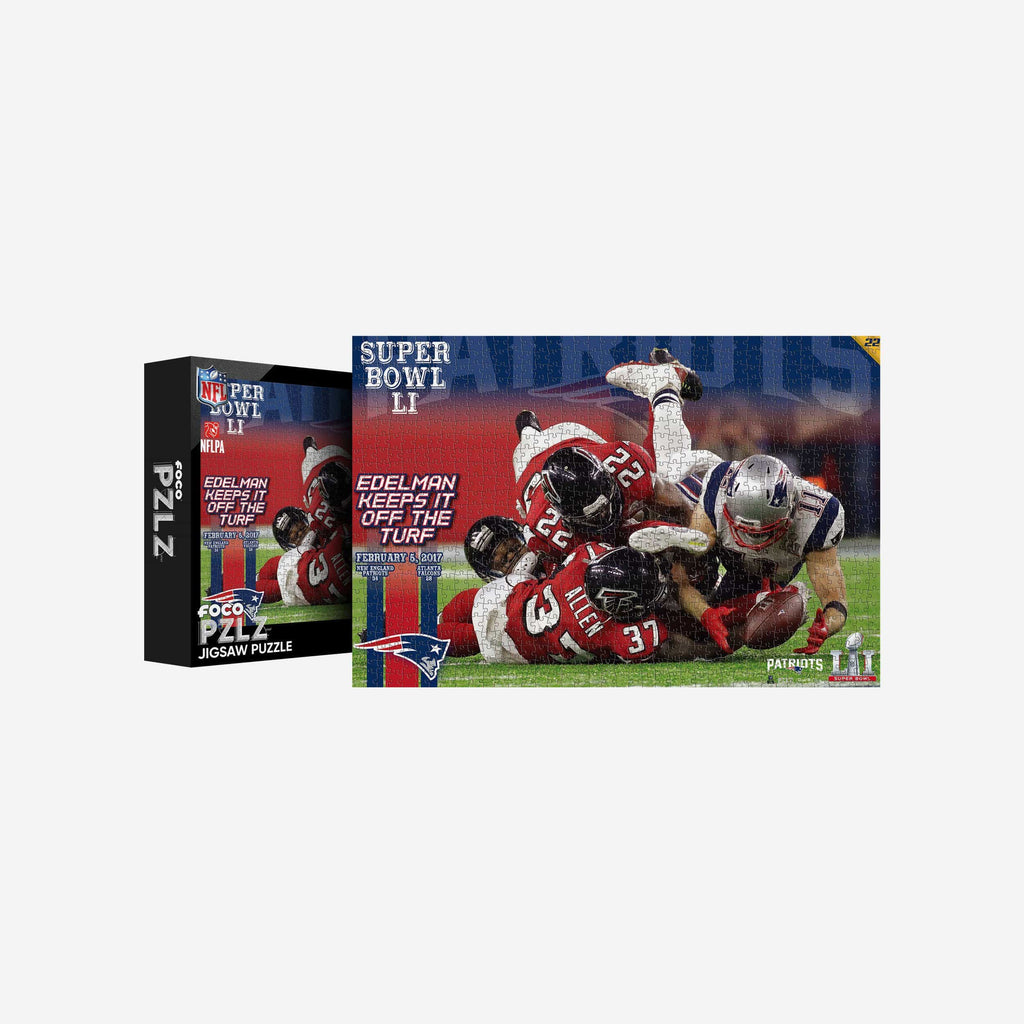 Julian Edelman New England Patriots Superbowl LI 1000 Piece Jigsaw Puzzle PZLZ FOCO - FOCO.com