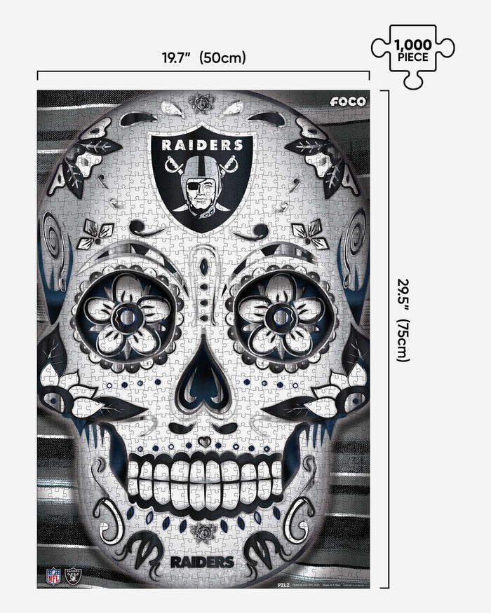 Las Vegas Raiders Sugar Skull 1000 Piece Jigsaw Puzzle PZLZ FOCO - FOCO.com